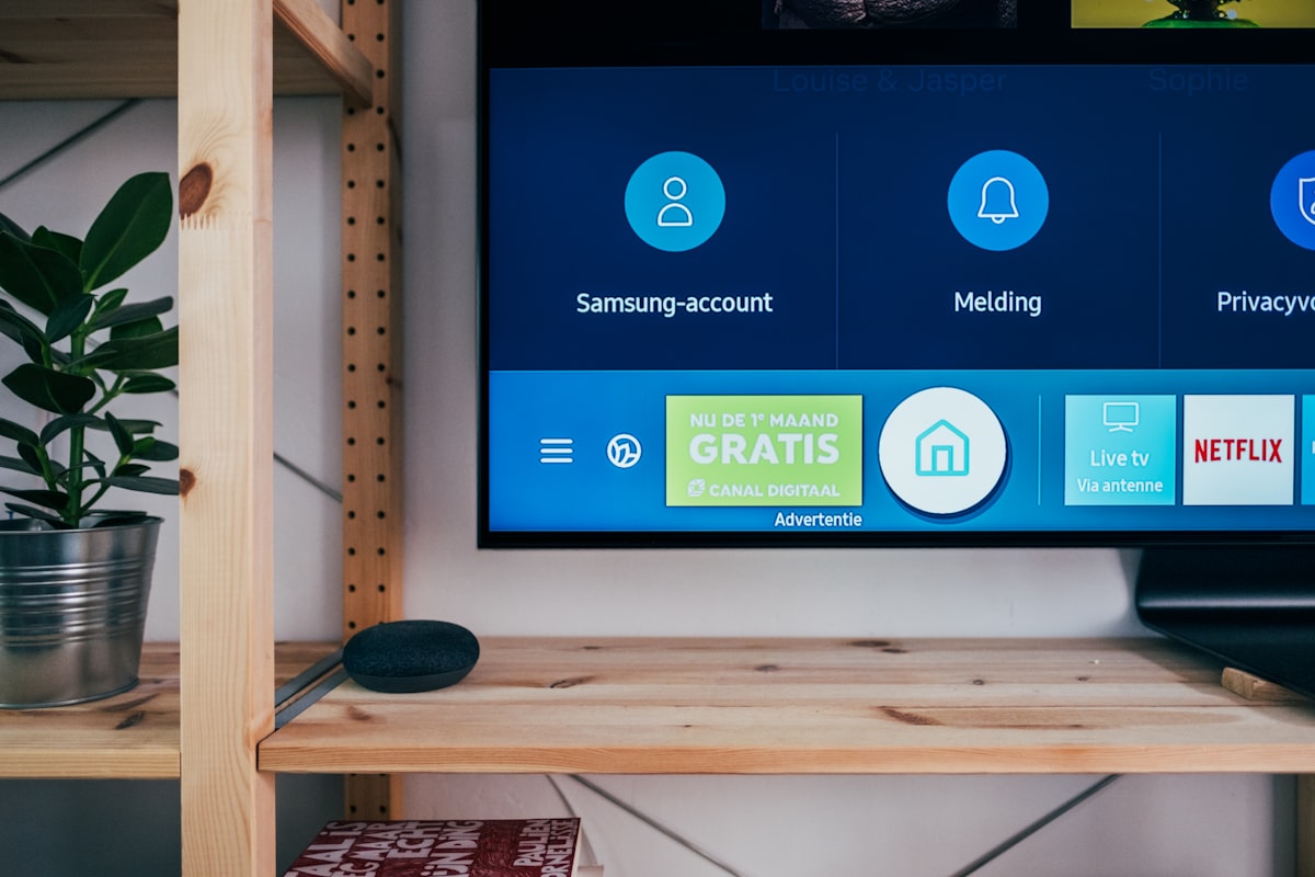 Samsung Smart TV i vardagsrummet